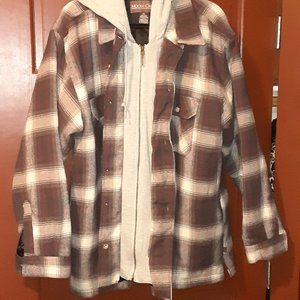 Men's Warm Hoodie Fleece Shirt Jacket by Moose Creek